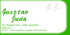 gusztav juda business card